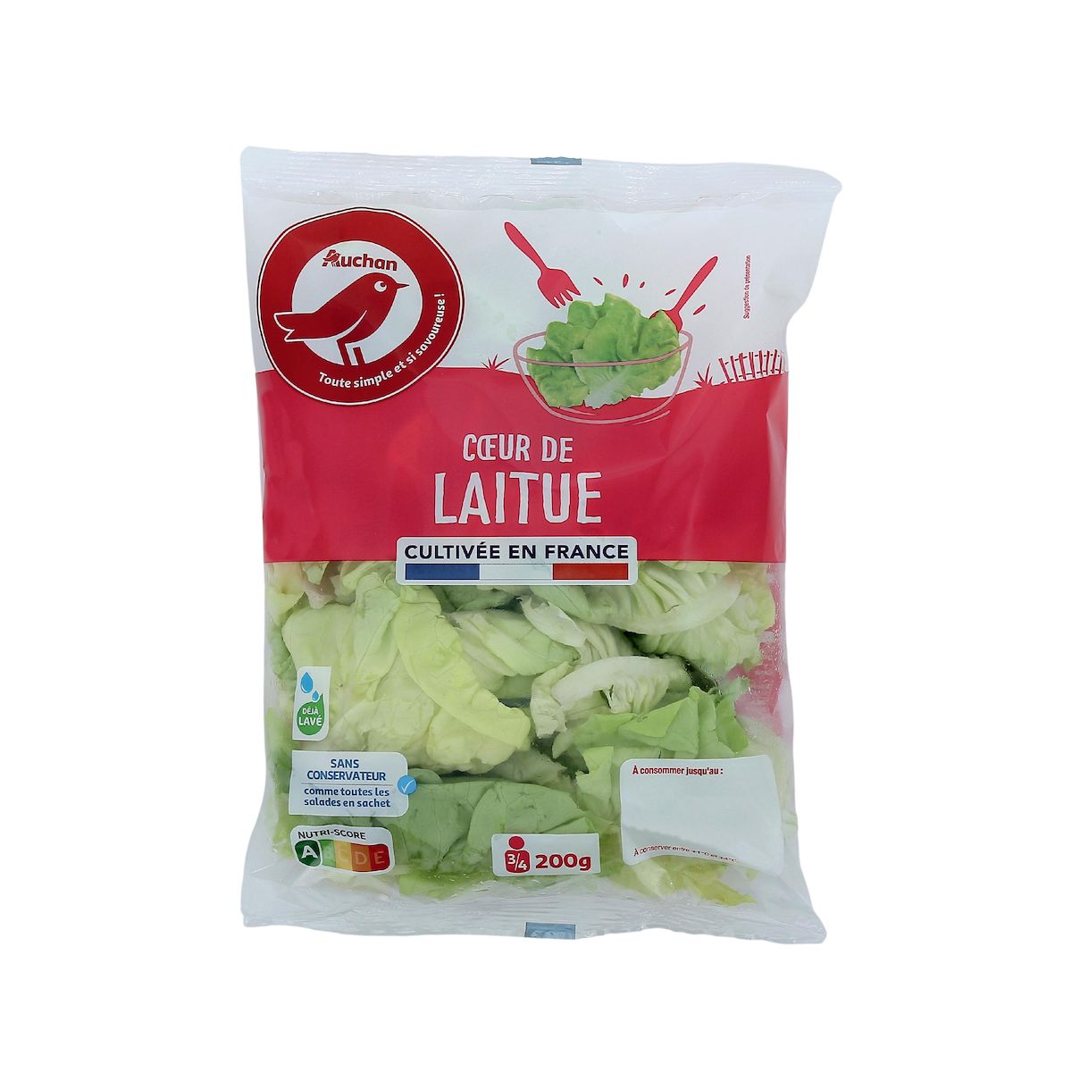 AUCHAN Cœur de laitue 3-4 parts 200g