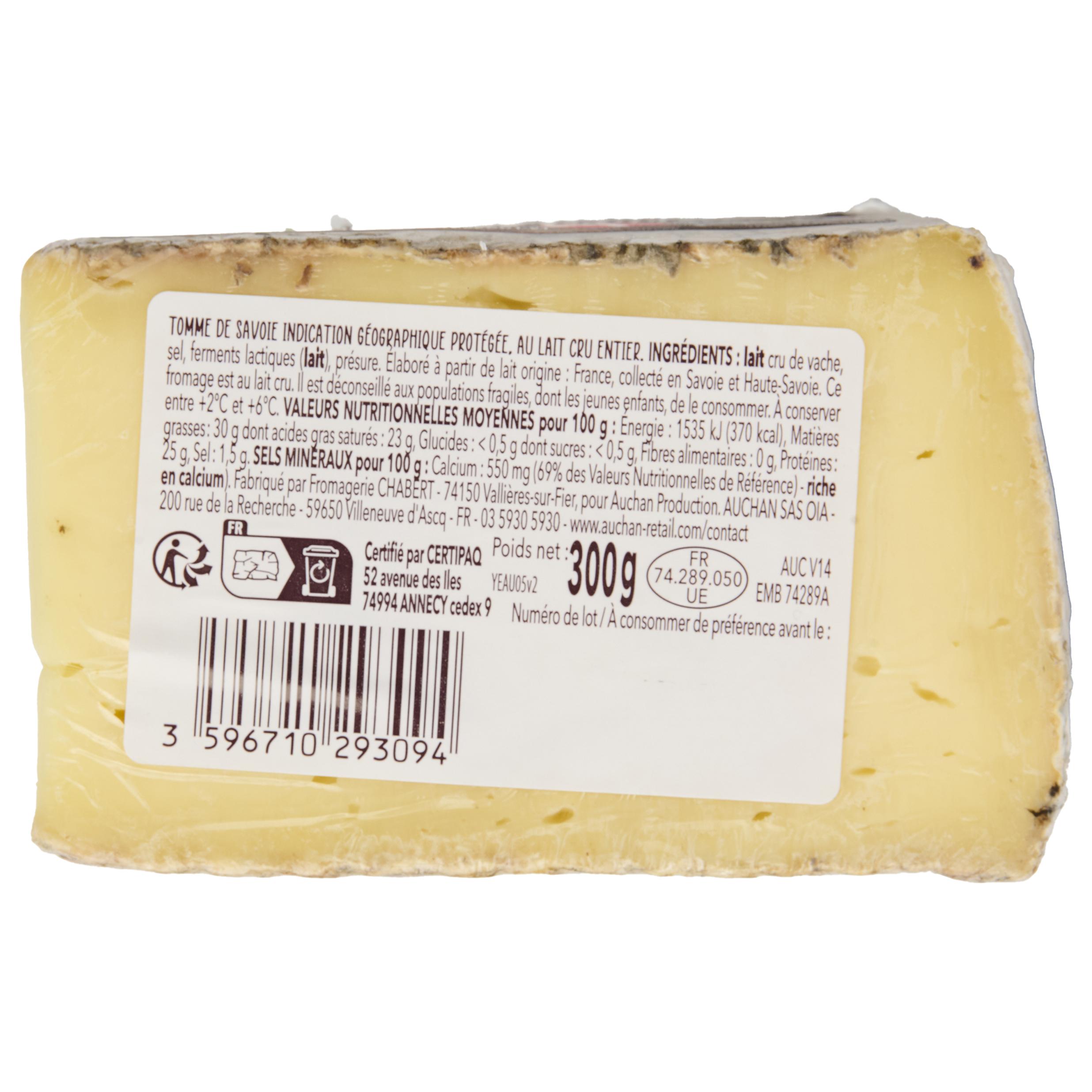 Voir la diapositive 4 : AUCHAN TERROIR Tomme de Savoie IGP 300g
