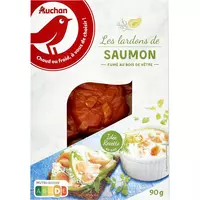 AUCHAN Saumon rouge fumé sauvage du Pacifique 2 tranches 60g pas cher 