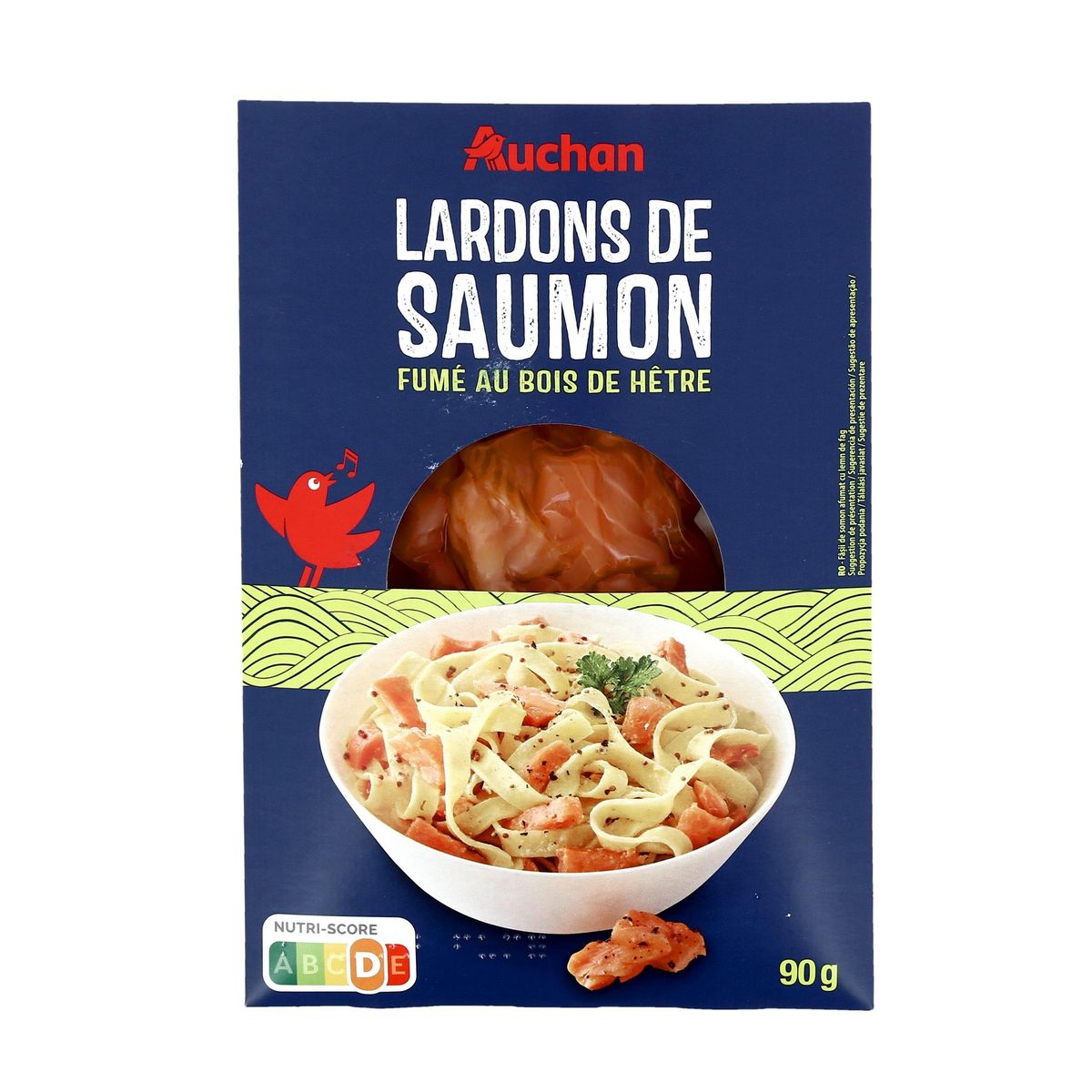 AUCHAN Lardons de saumon fumé 90g