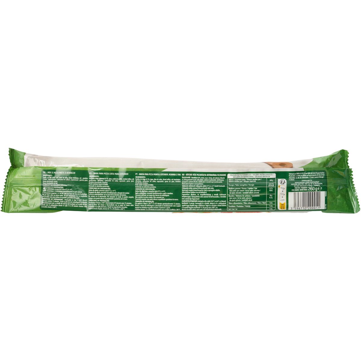 AUCHAN Pâte à pizza fine et ronde 260g