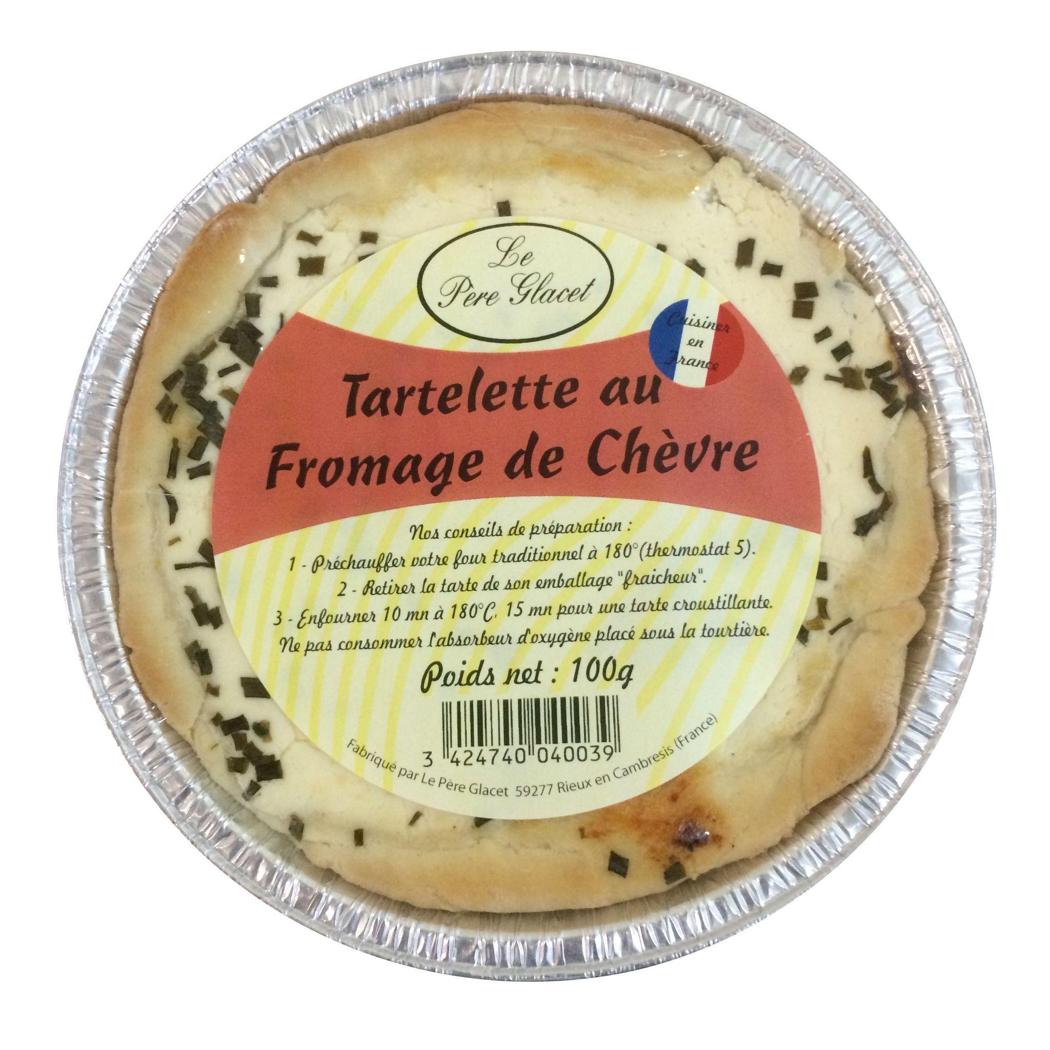 LE PÈRE GLACET Tartelette au fromage de chèvre 100g