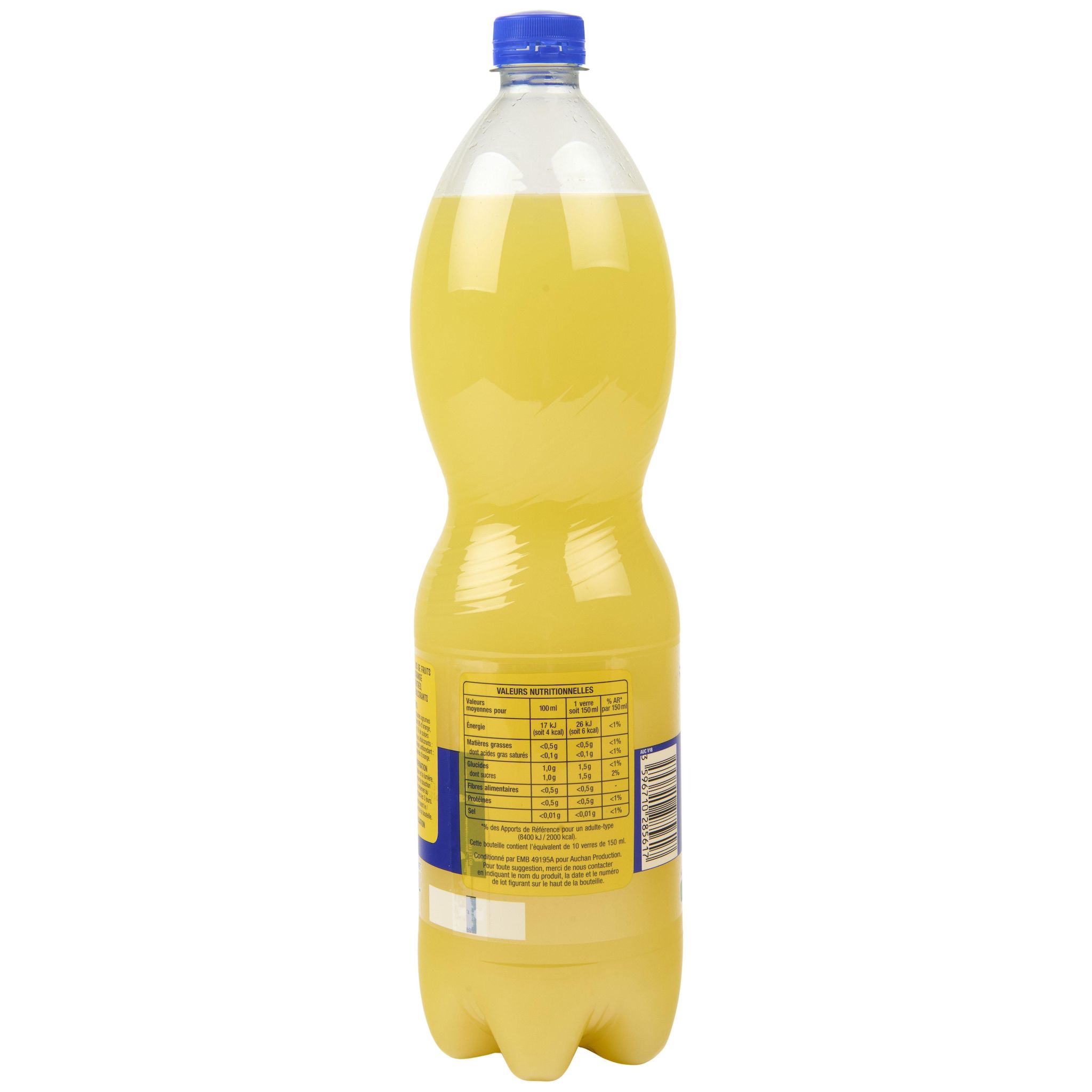 Voir la diapositive 2 : AUCHAN Boisson pulpée à l'orange zéro 1,5l
