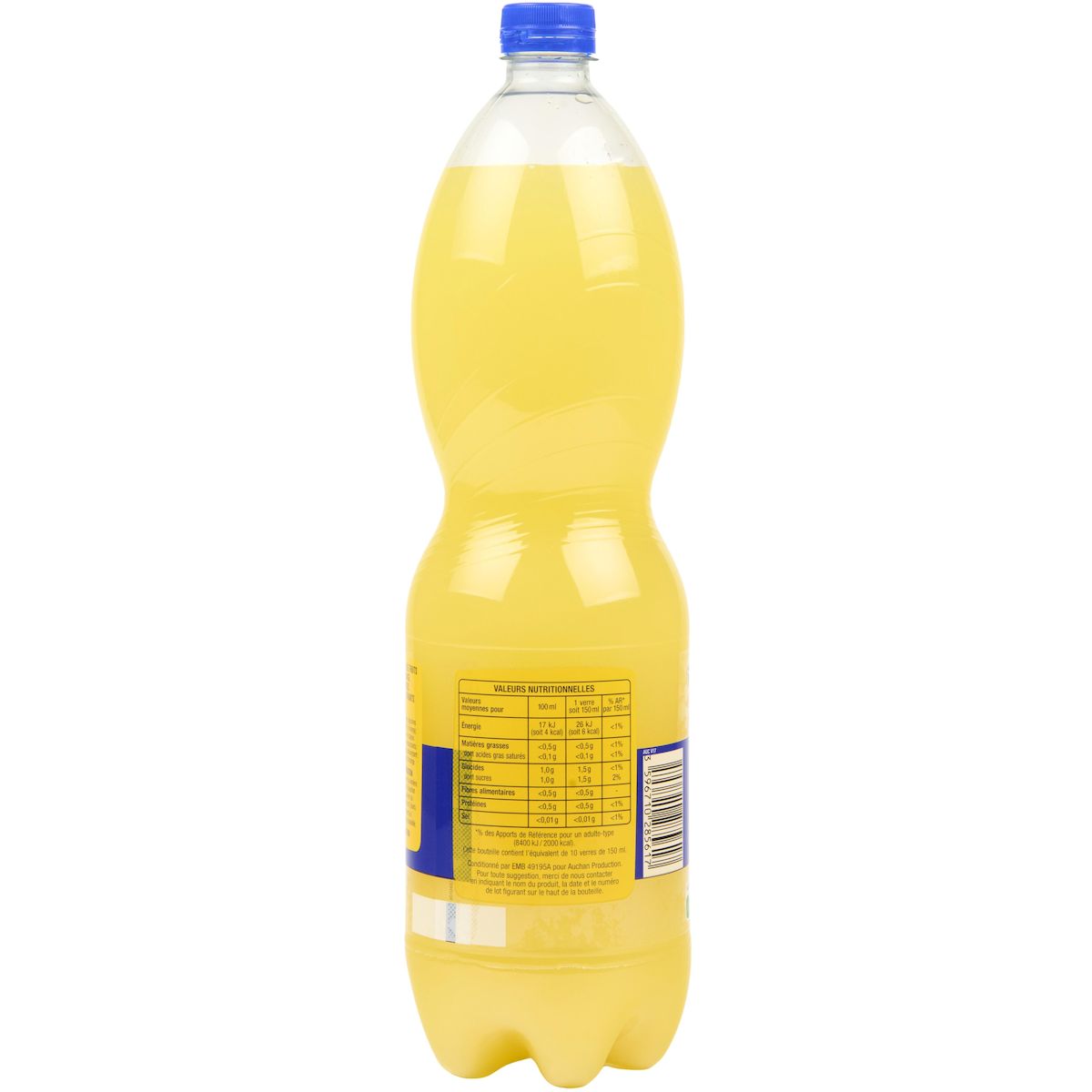 AUCHAN Boisson pulpée à l'orange zéro 1,5l