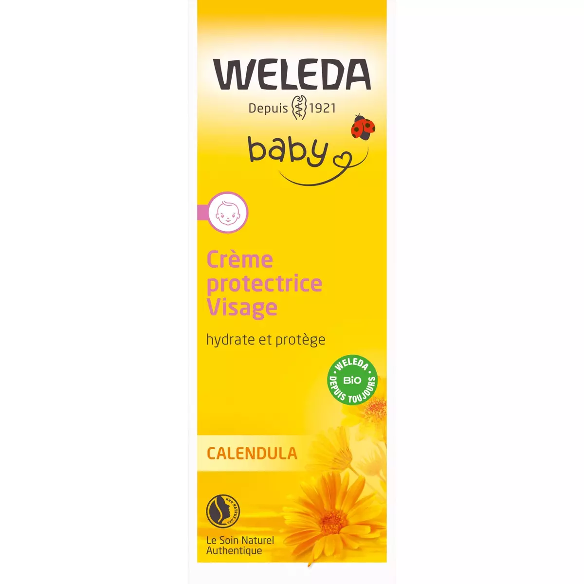 WELEDA Baby crème protectrice visage bio calendula 50ml