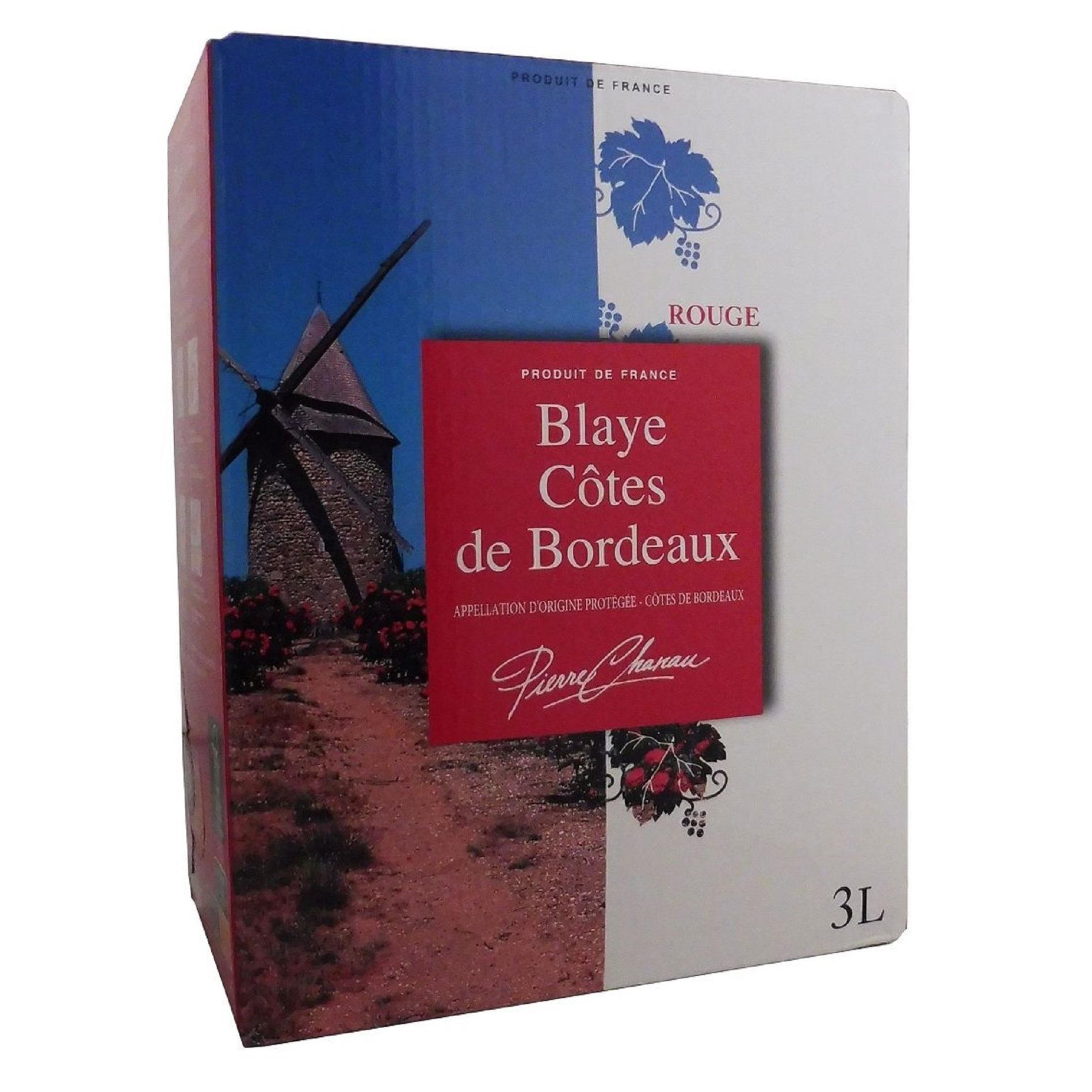 Voir la diapositive 2 : PIERRE CHANAU AOP Blaye Côtes-de-Bordeaux rouge BIB / CUBI 3L