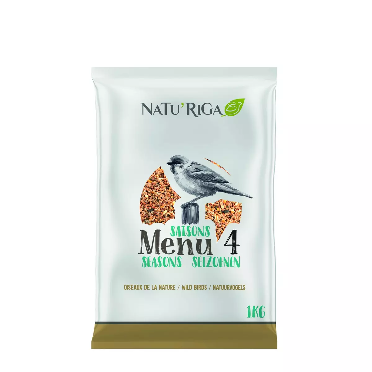 RIGA Menu 4 saison graines et céréales Natu'Riga pour oiseau 1kg