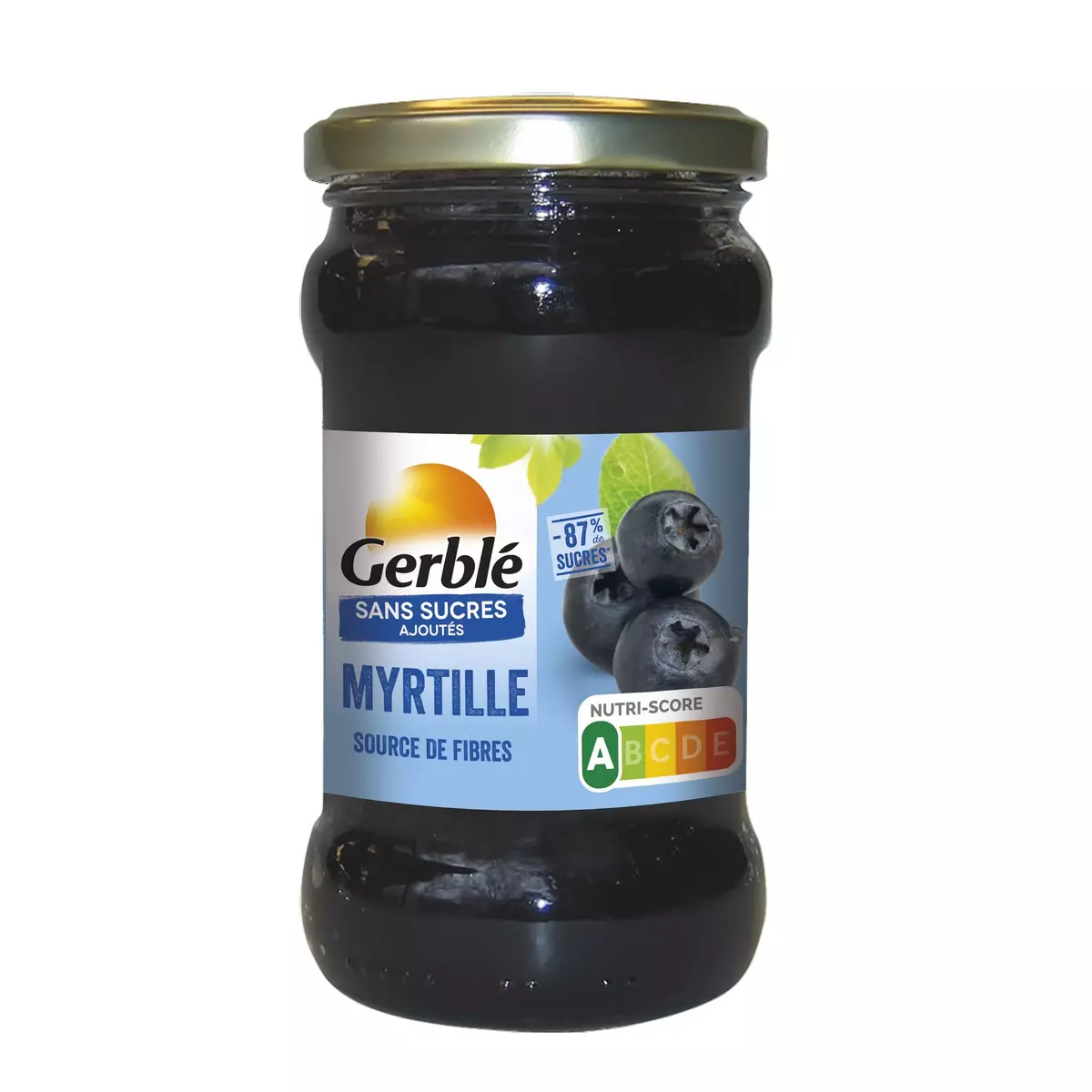 GERBLE Confiture de myrtille sans sucres ajoutés 320g