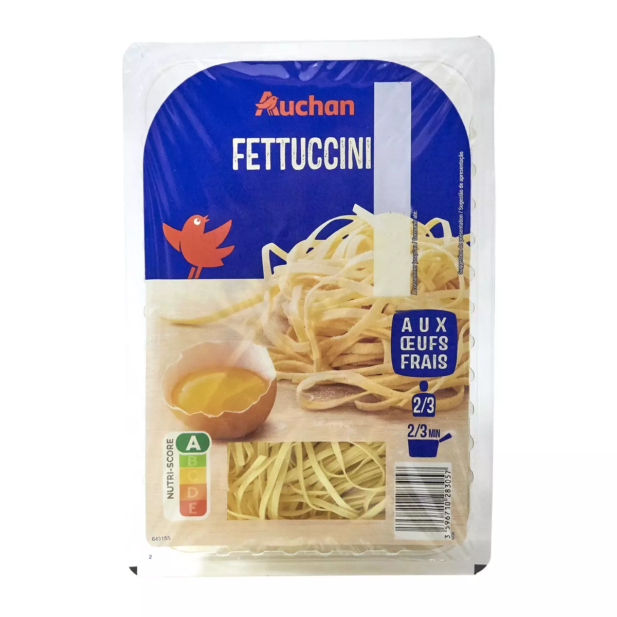 AUCHAN Fettuccini aux oeufs frais 2-3 portions 300g