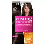L'OREAL Casting Crème Gloss Coloration 200 noir ébène 3 produits 1 kit