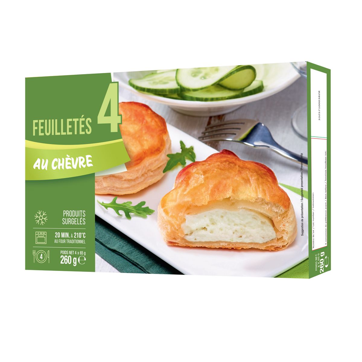 Feuilletés au chèvre 4 pièces 260g