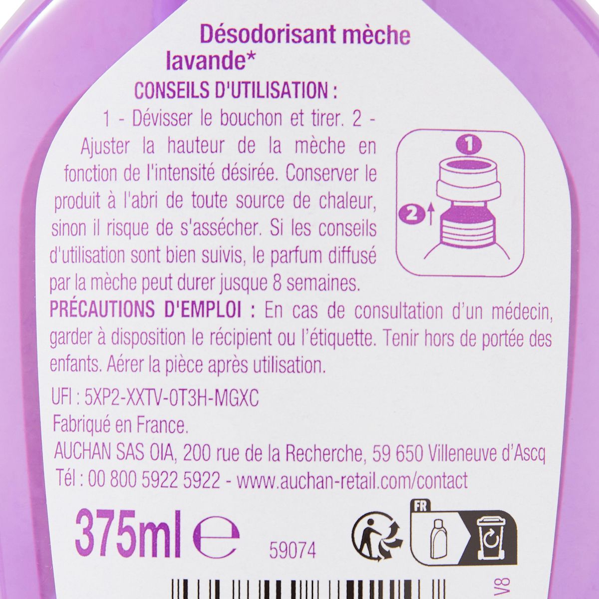 POUCE Mèche désodorisante lavande 375ml