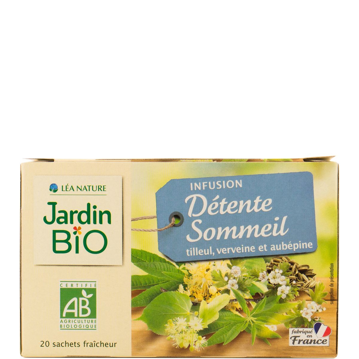 JARDIN BIO ETIC Infusion détente sommeil tilleul verveine et aubépine 20 sachets 30g