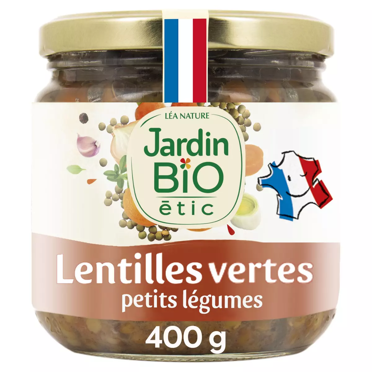 JARDIN BIO ETIC Lentilles cuisinées aux petits légumes en bocal 400g