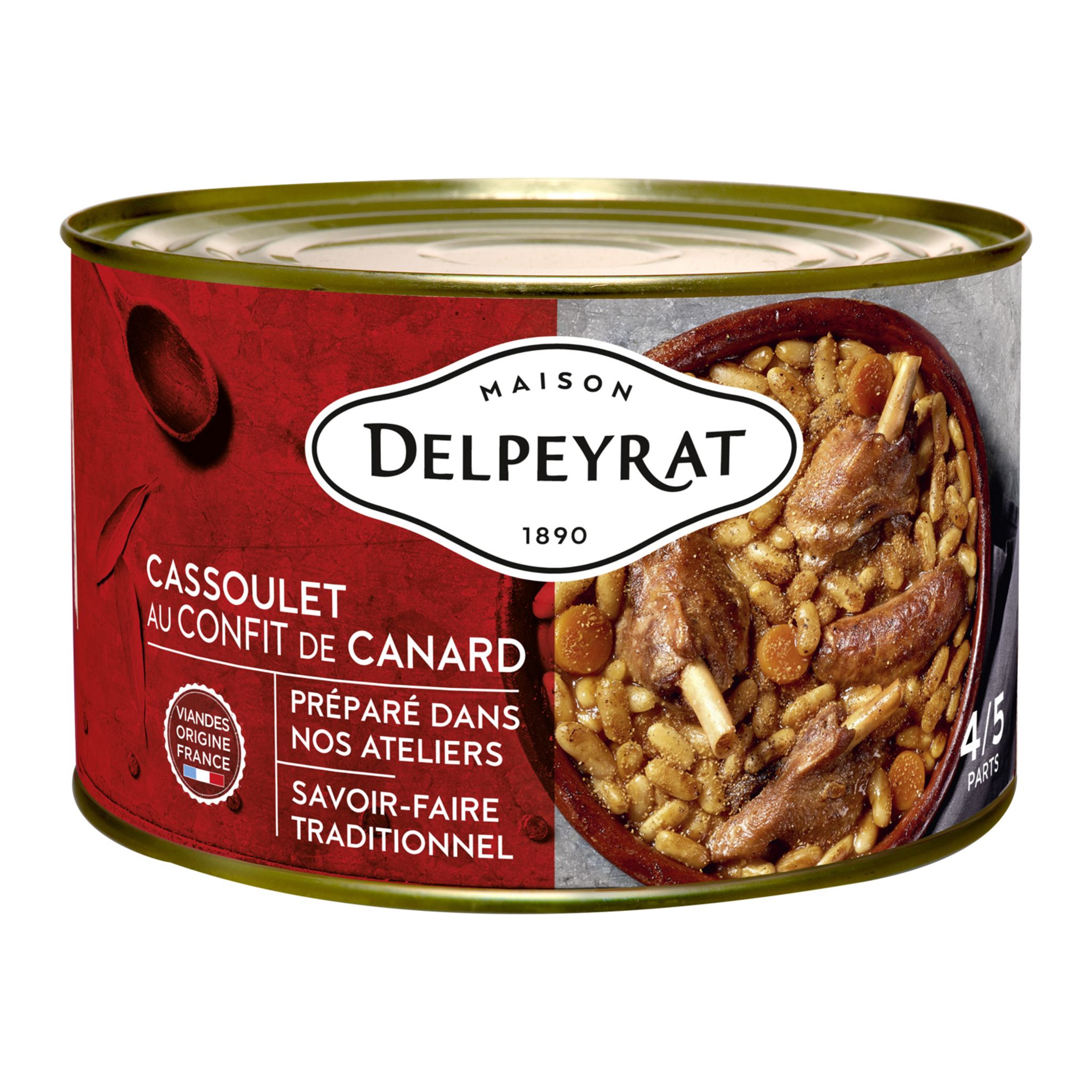 DELPEYRAT Cassoulet au confit de canard 4/5 portions 1.5kg