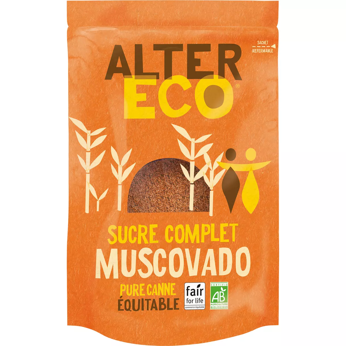 Sucre de coco brun bio équitable 500g - Nutri Naturel