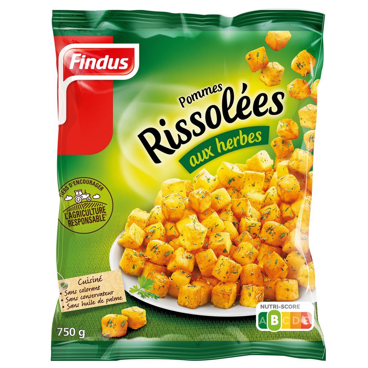 FINDUS Pommes de terre rissolées aux herbes 750g