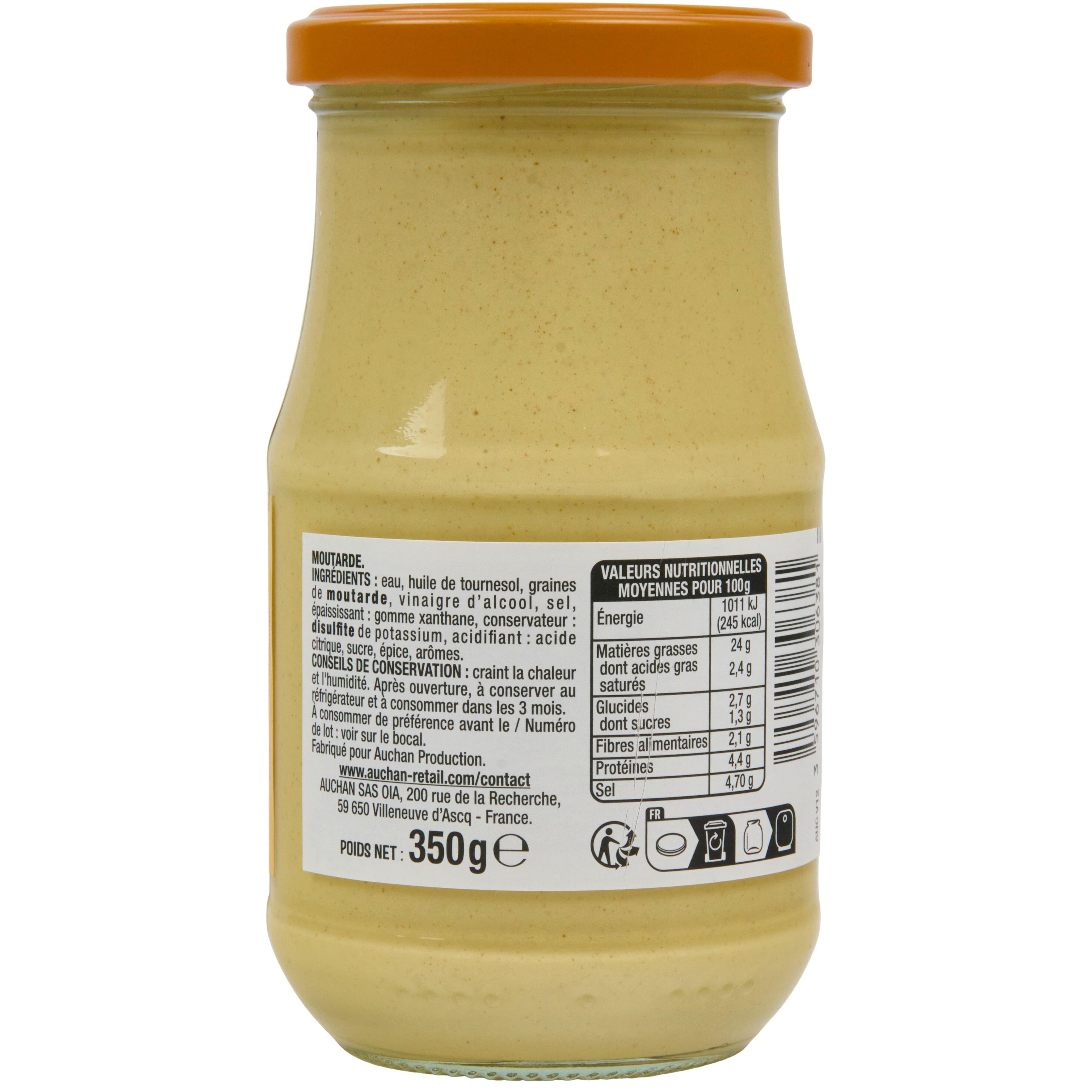 Voir la diapositive 3 : AUCHAN Moutarde mi-forte 350g