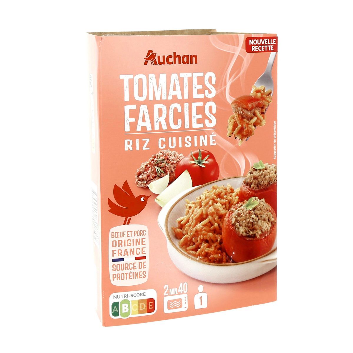 AUCHAN Tomates farcies riz cuisiné 1 part 350g