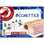 AUCHAN RIK & ROK Assortiment de bûchettes glacées fraise et chocolat vanille 6 pièces 352g