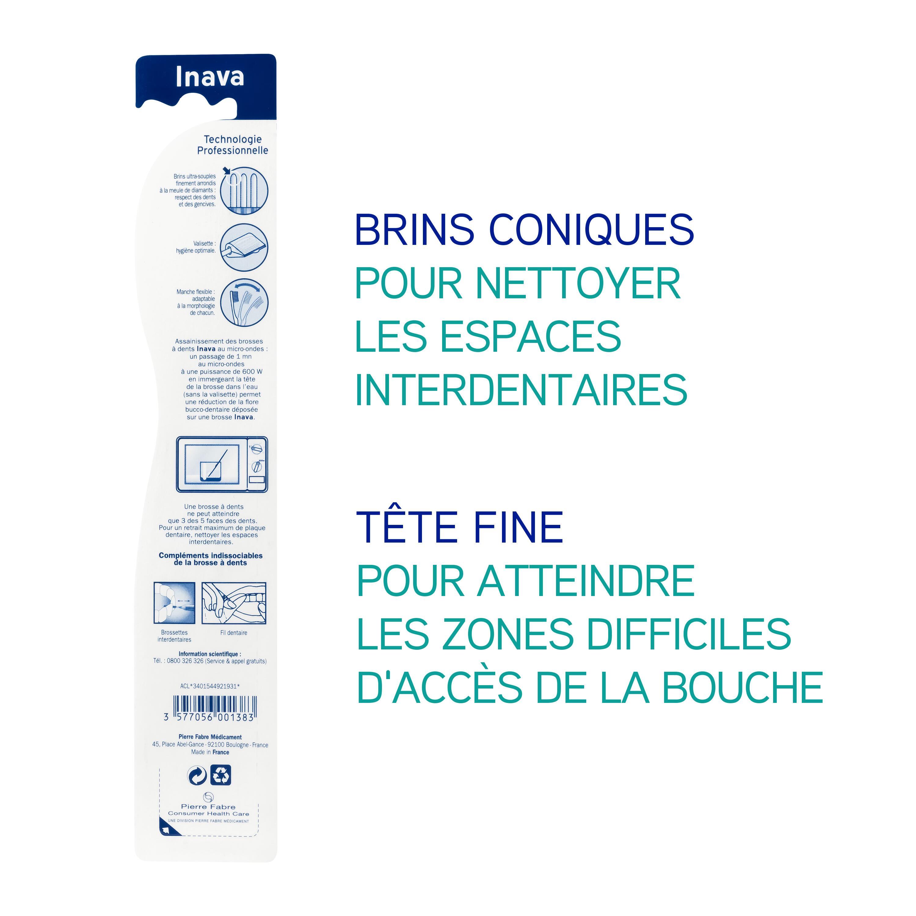 Voir la diapositive 2 : INAVA Brosse à dents sensibilité 1 brosse à dents
