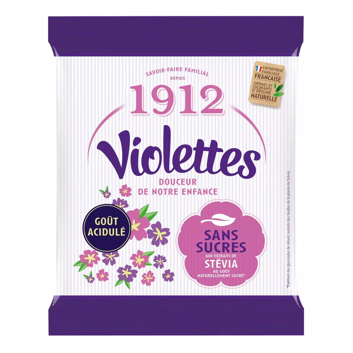 VERQUIN Violettes sans sucres à la stévia 100g