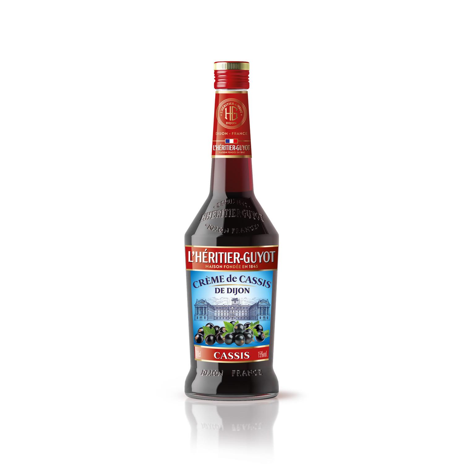 Voir la diapositive 2 : L'HERITIER-GUYOT Crème de cassis de Dijon 15% 70cl