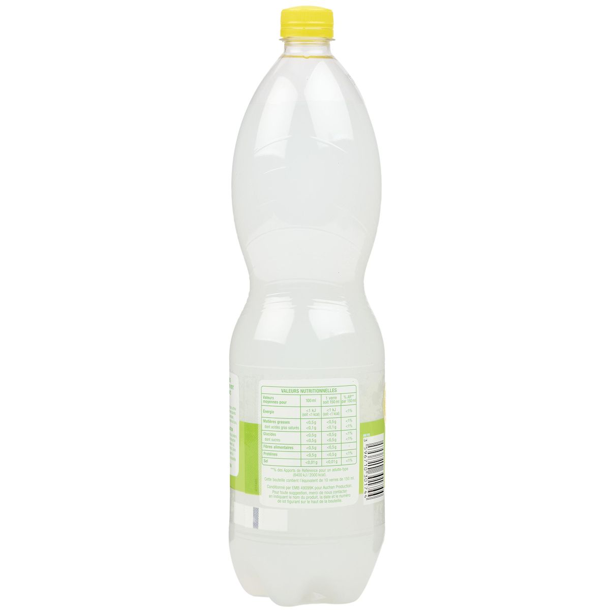 AUCHAN Boisson pétillante saveur citron et citron vert 1,5l