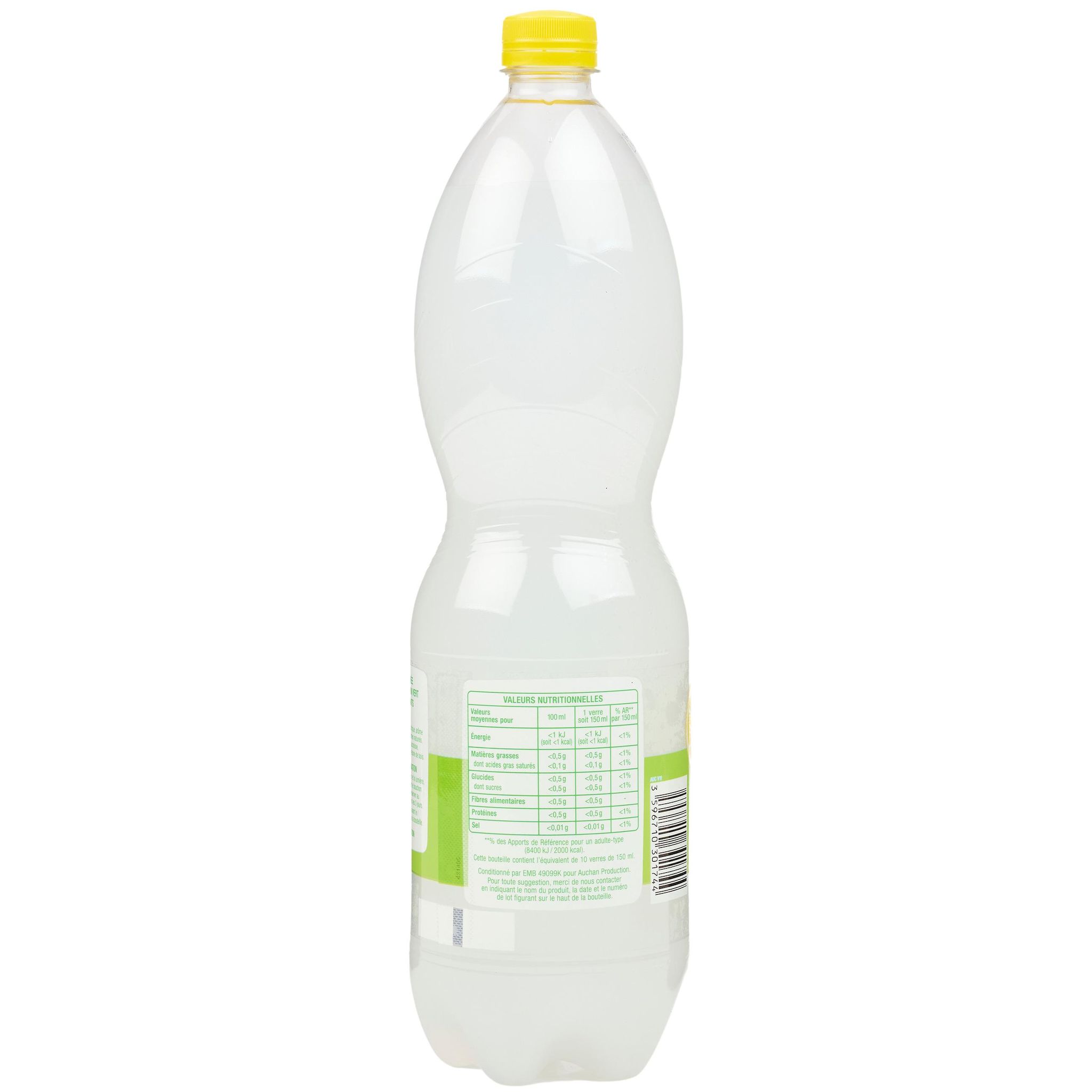 Voir la diapositive 5 : AUCHAN Boisson pétillante saveur citron et citron vert 1,5l