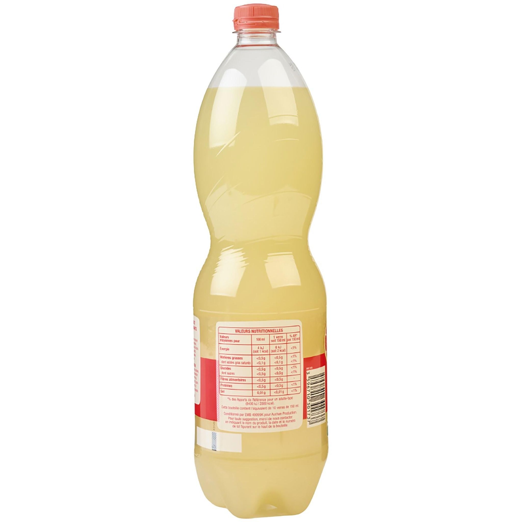 Voir la diapositive 3 : AUCHAN Boisson pétillante zéro saveur agrumes 1,5l