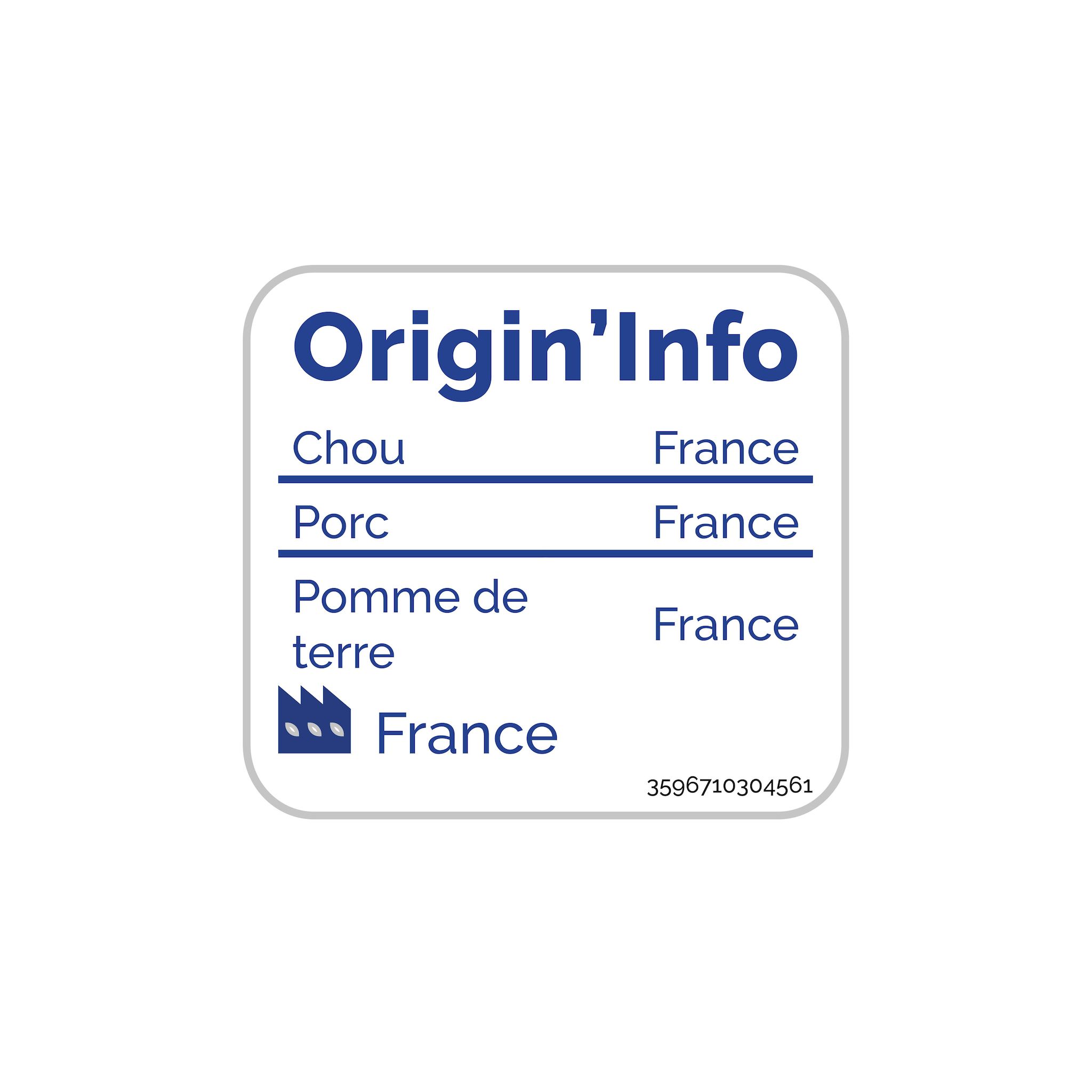 Voir la diapositive 3 : AUCHAN TERROIR Choucroute garnie et cuisinée au riesling sans couverts 1 part 370g