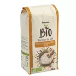 AUCHAN BIO Farine de blé semi-complète T110 1kg