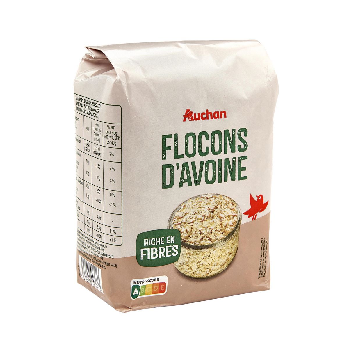 AUCHAN Flocons d'avoine 500g