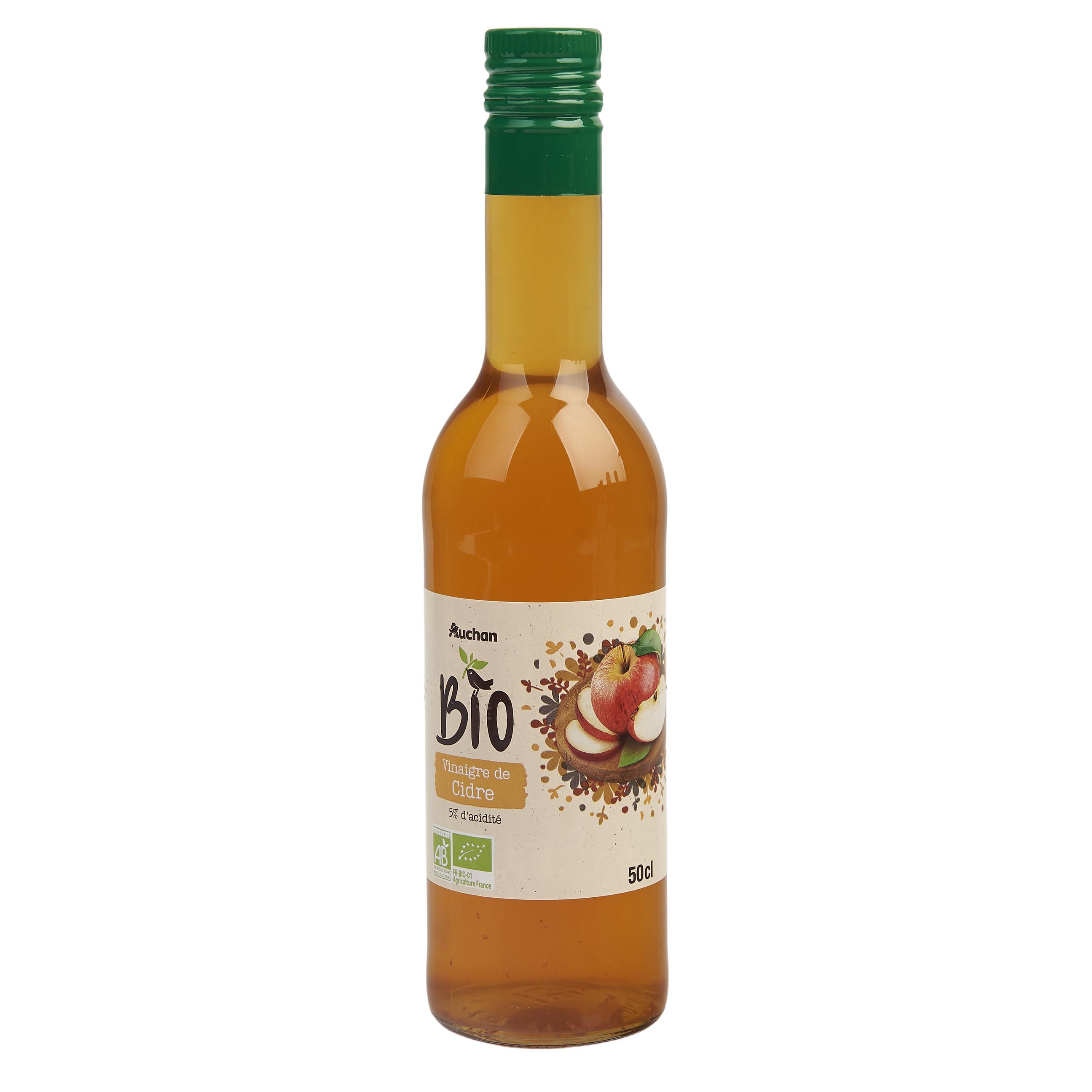 Voir la diapositive 2 : AUCHAN BIO Vinaigre de cidre 50cl