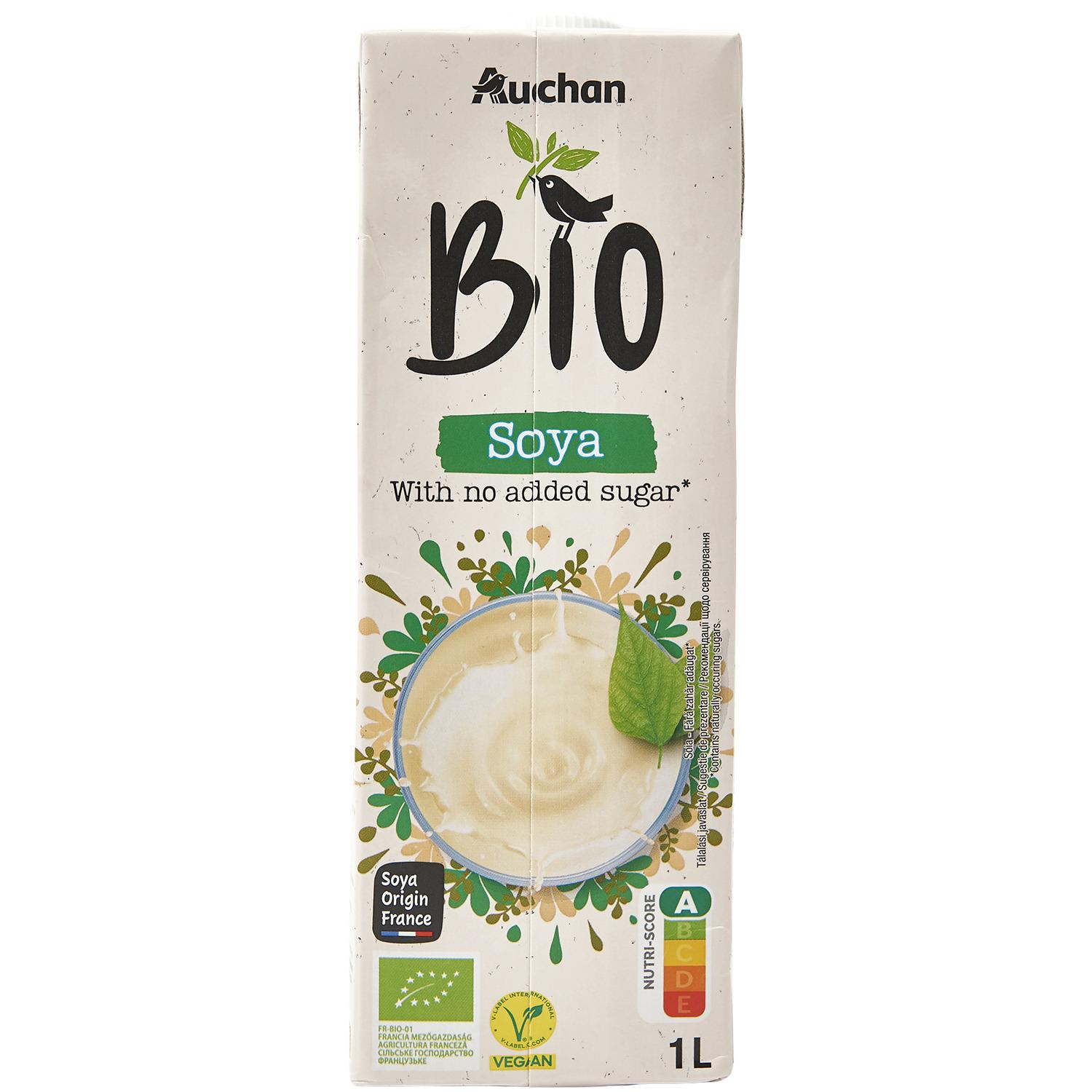 Voir la diapositive 2 : AUCHAN BIO Boisson soja nature 1l