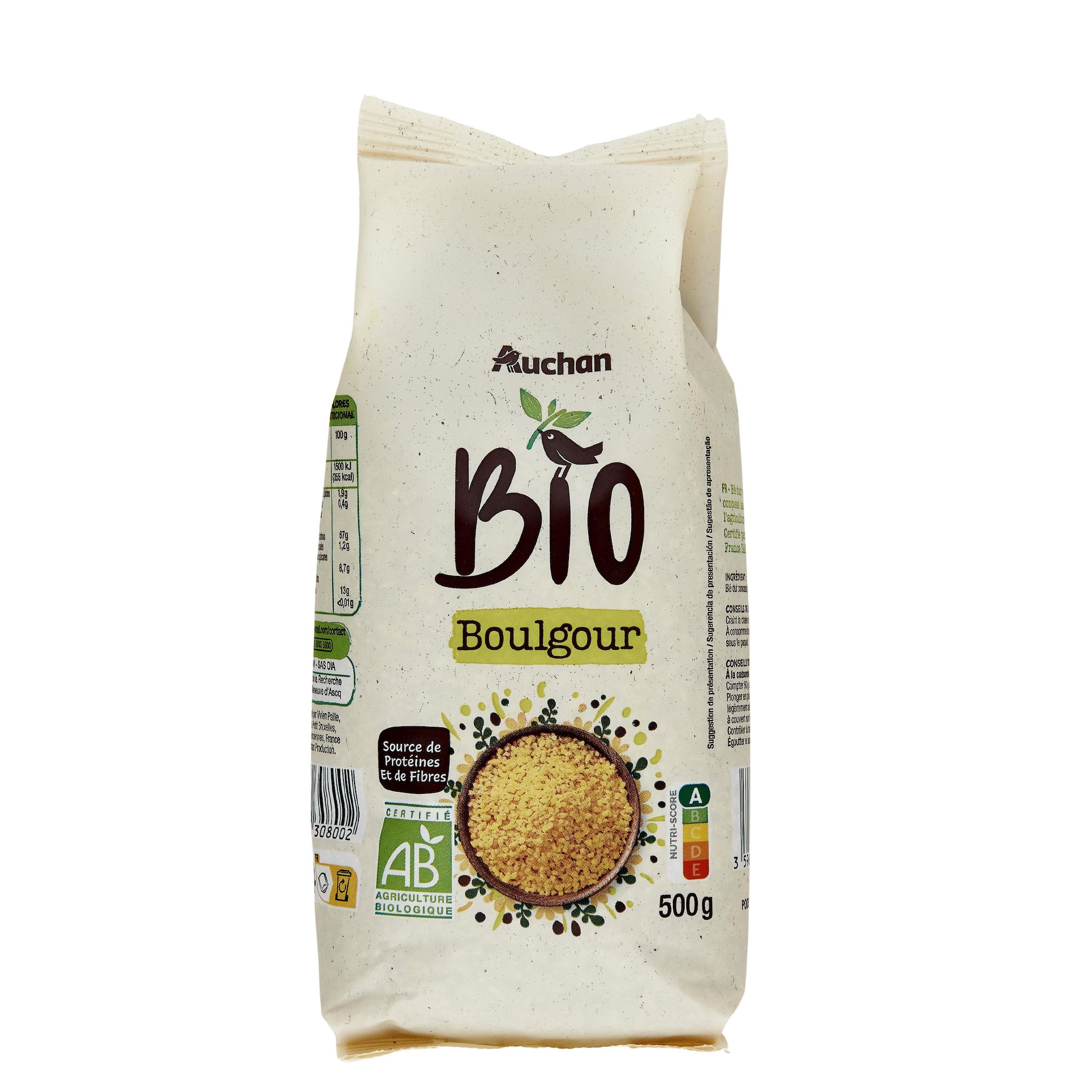 Voir la diapositive 2 : AUCHAN BIO Boulgour 500g