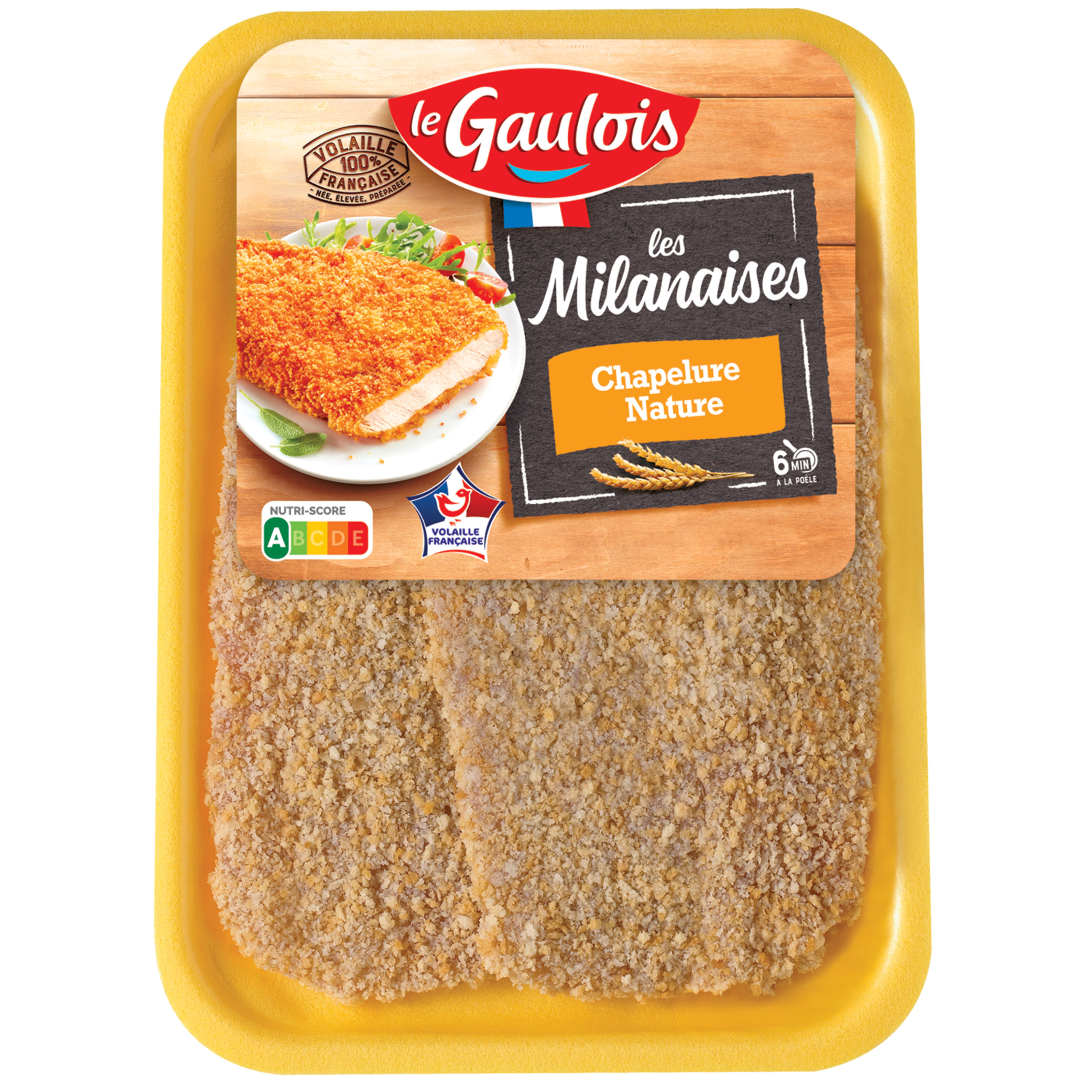 Voir la diapositive 2 : LE GAULOIS Les milanaises chapelure nature 2 pièces 260g
