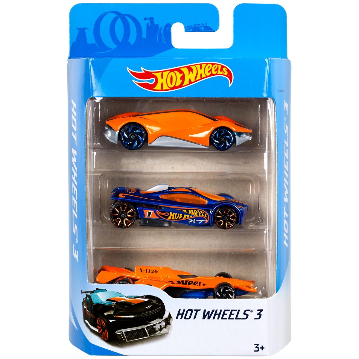 MATTEL Lot de 3 voitures HotWheels