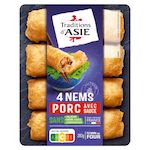 TRADITIONS D'ASIE Nems au porc avec sauce 4 pièces 280g