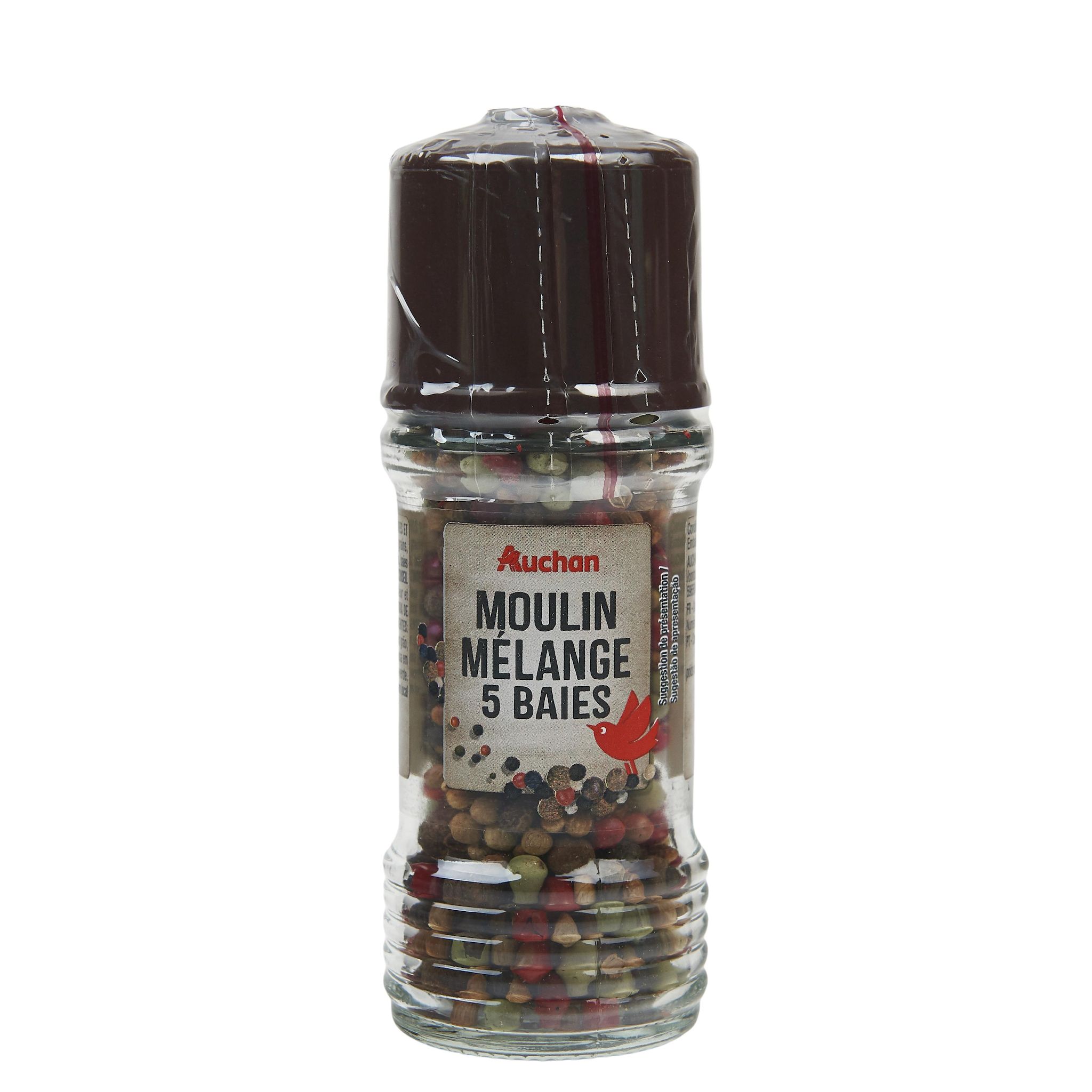 Voir la diapositive 2 : AUCHAN Mélange de 5 baies en moulin 28g