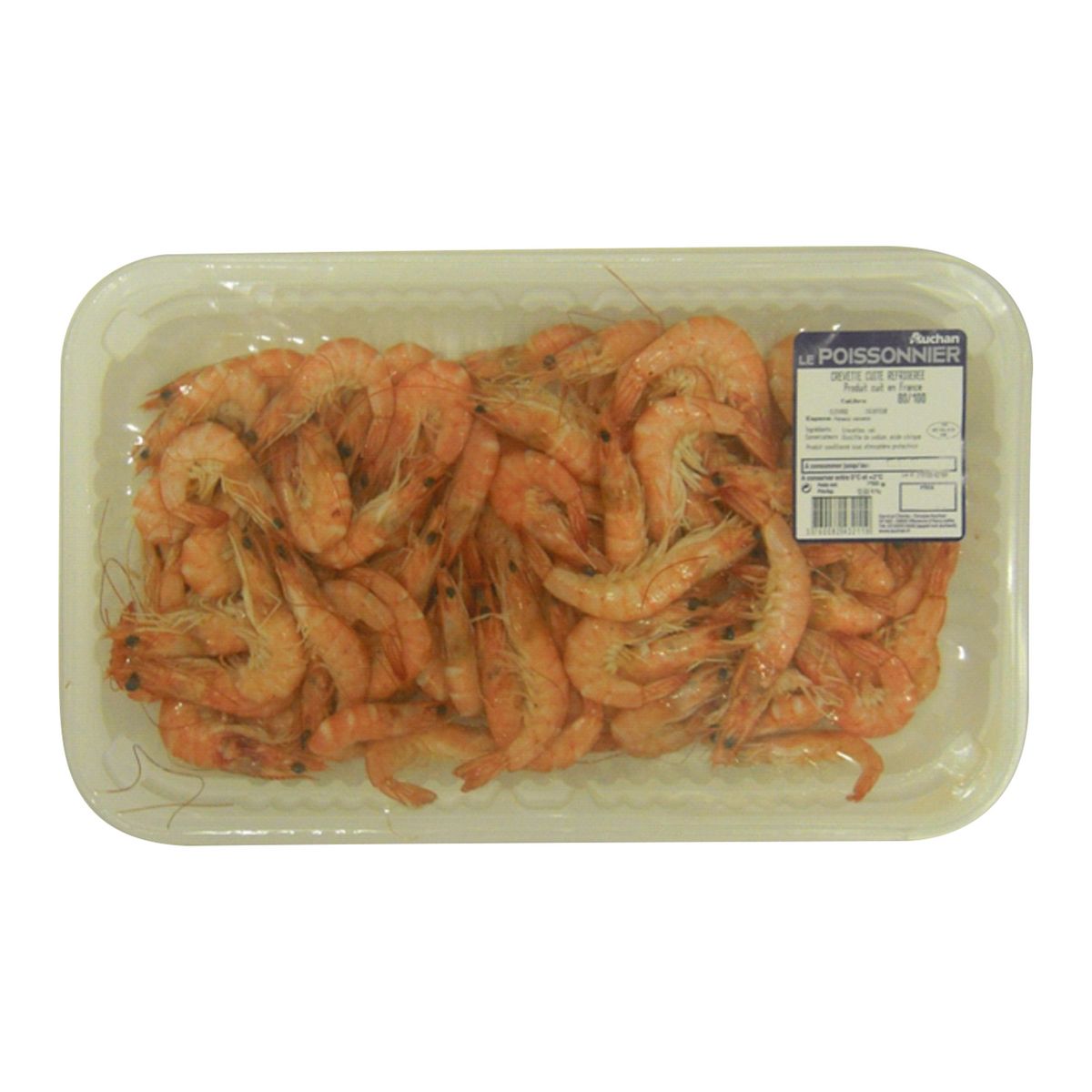 AUCHAN LE POISSONNIER Crevette 30/40 750g