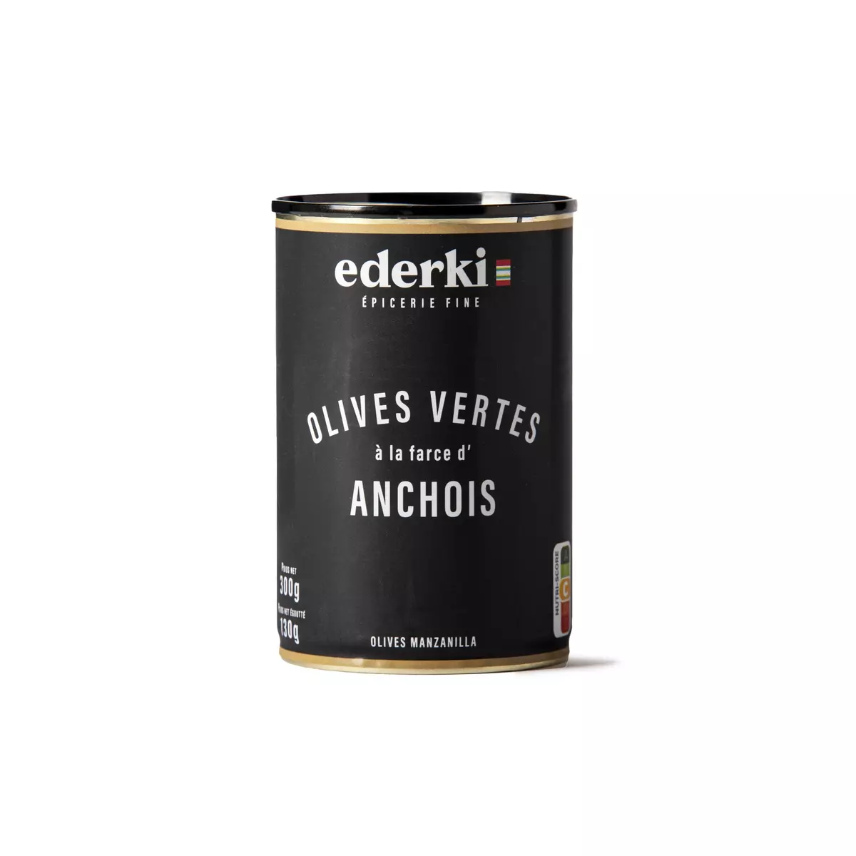 EDERKI Olives vertes à la farce d'anchois 130g