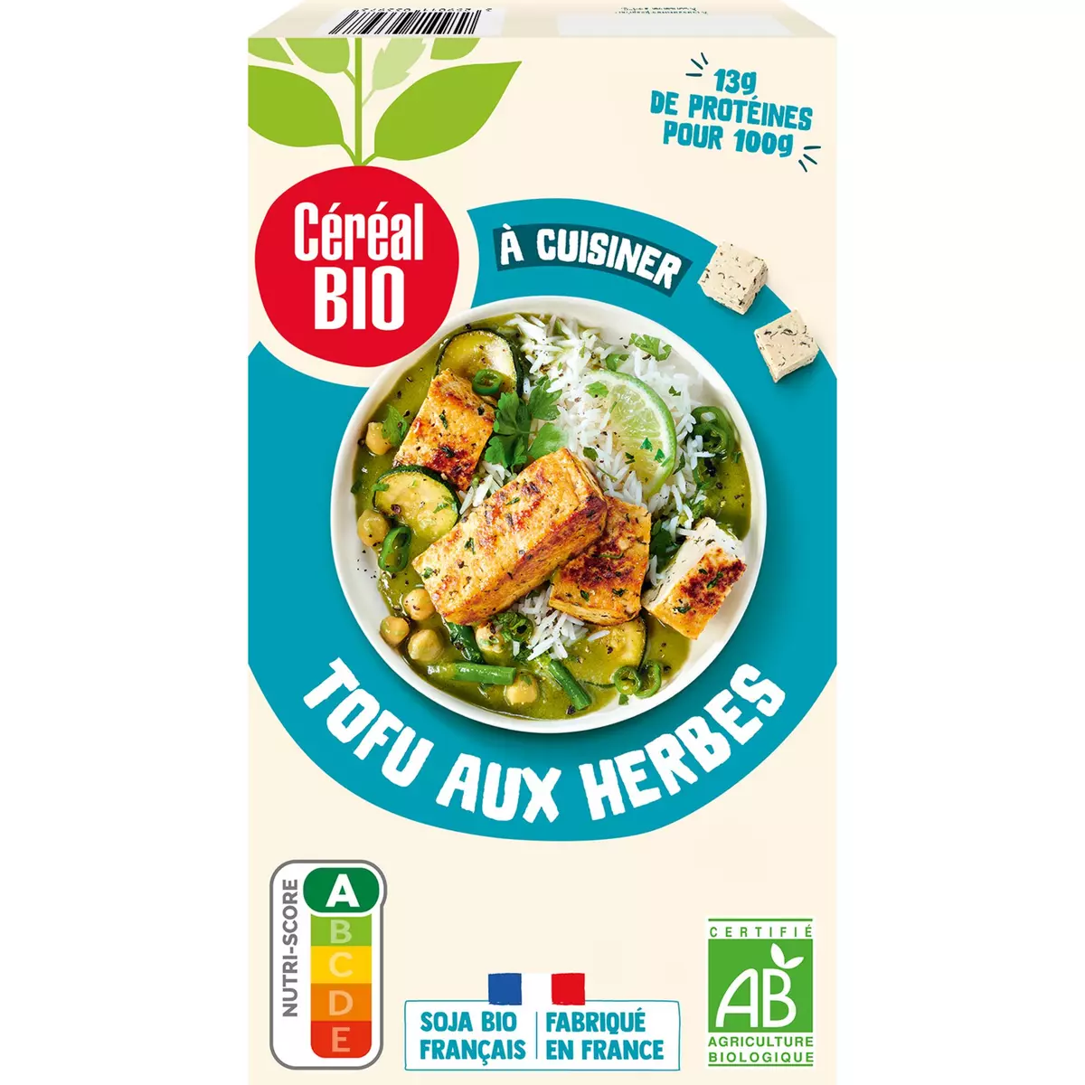 CÉRÉAL BIO Tofu aux herbes 2 portions 250 g