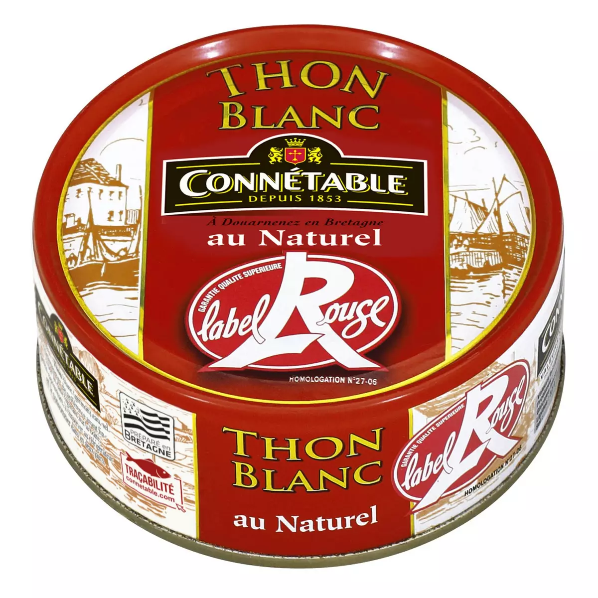 CONNETABLE Thon blanc Label Rouge au naturel 120g
