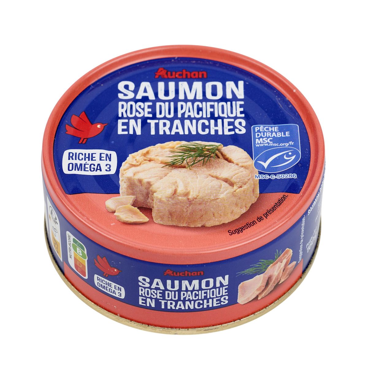 AUCHAN Saumon en tranche MSC 112g
