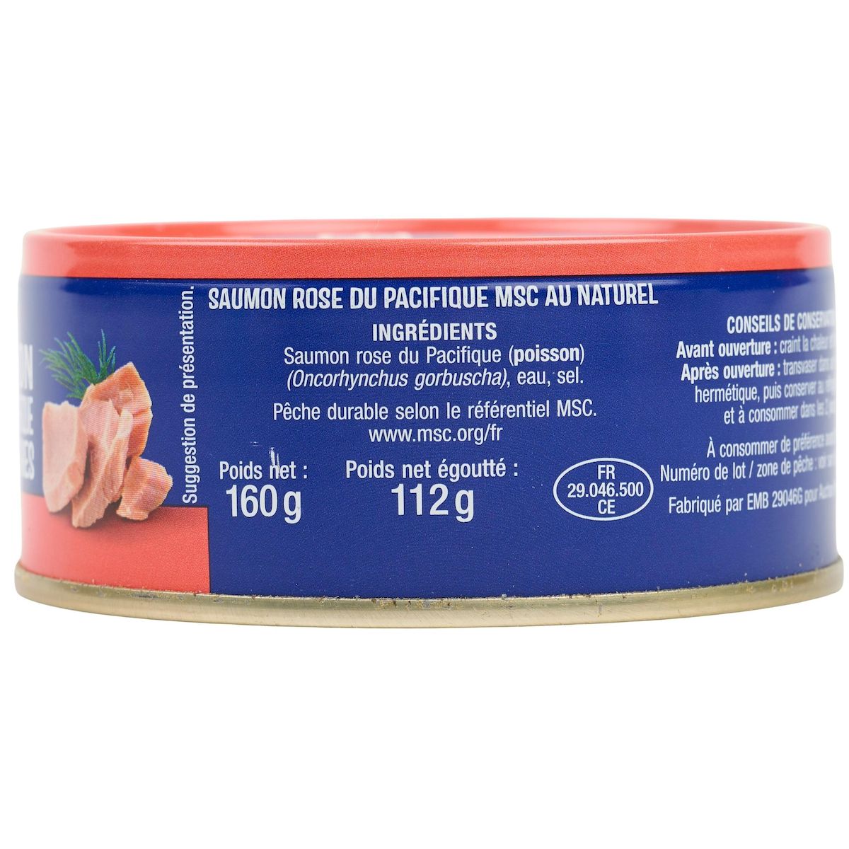 AUCHAN Saumon en tranche MSC 112g