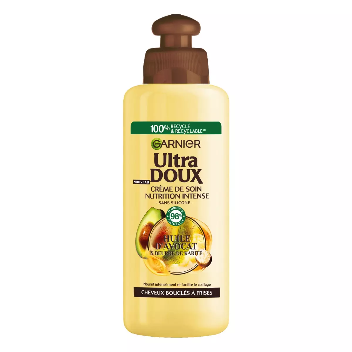 ULTRA DOUX Crème de soin nutrition intense avocat & karité cheveux bouclés à frisés 200ml