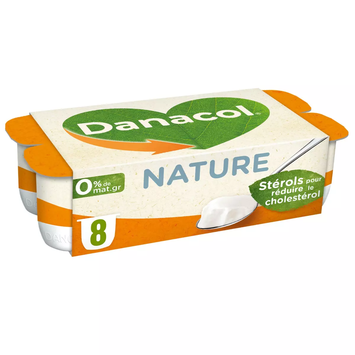 DANACOL Yaourt nature 0% mg 8x125g 8x125g