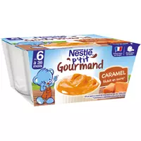 Créme P'TIT GOURMAND Nestlé Mini Saveur Vanille - 6 x 60g - Dès 6 mois -  Drive Z'eclerc