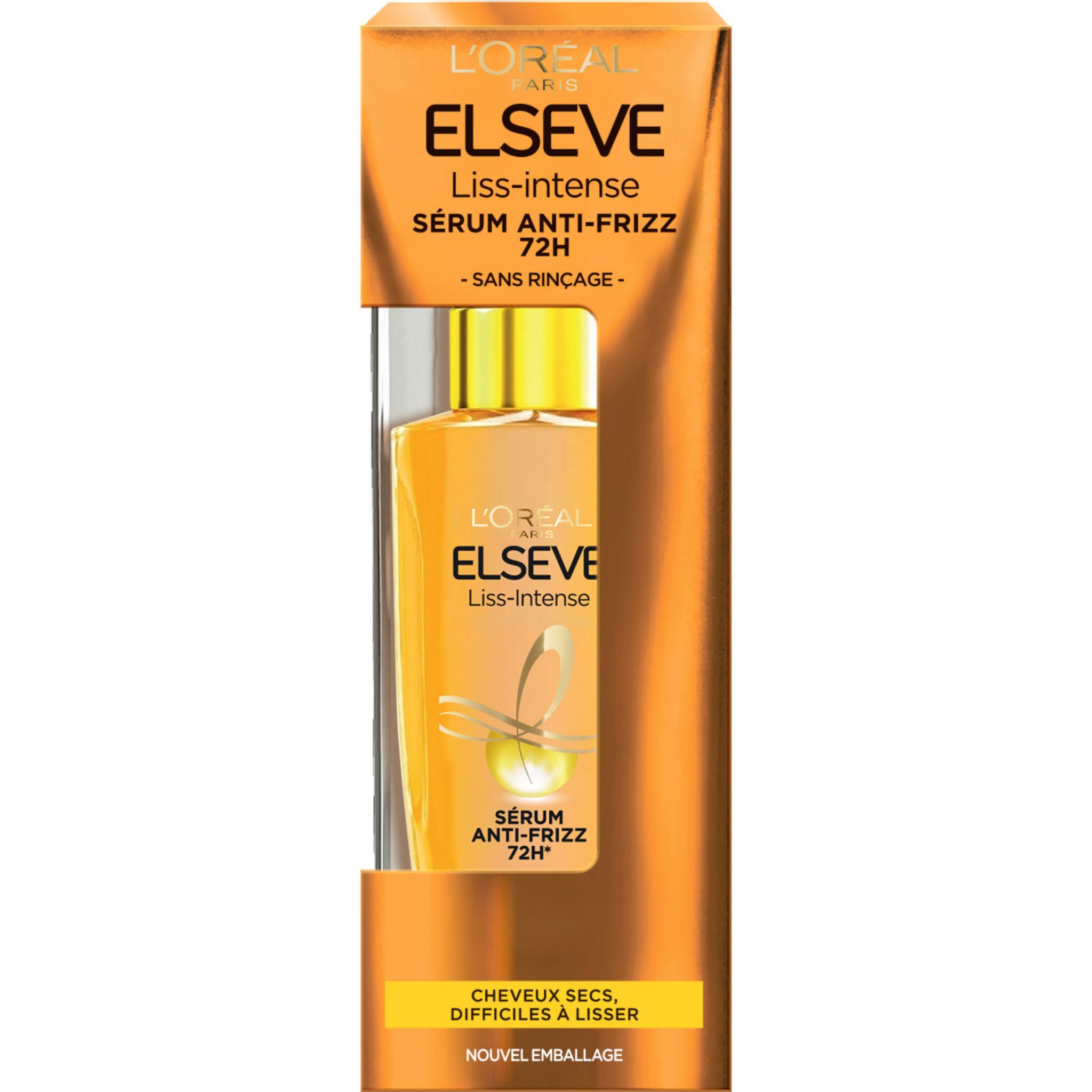 ELSEVE Liss-intense sérum anti-frizz 72h sans rinçage cheveux secs & difficiles à lisser 50ml